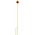 Lifesafe 4-Ft. Yellow Steel Driveway Marker - Red Reflector