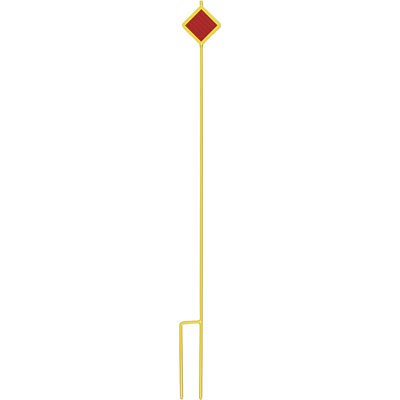Lifesafe 4-Ft. Black Steel Driveway Marker - Red Reflector