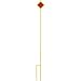 Lifesafe 4-Ft. Black Steel Driveway Marker - Red Reflector