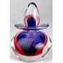 Murano Glass Blue & Red Sommerso Perfume Bottle Elegant 100% Hand Blown Art X148-1