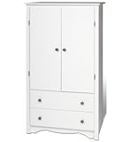 Monterey White 2-Door Armoire