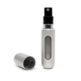 Travalo Travel Spray by Travalo Mini Travel Refillable Spray with Cap Refills from Any Fragrance Bottle (Sleek Silver) .135 oz for Women