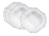 Tyler Florence for Mikasa Chef's White Collection Baroque Rim Soup Bowls Set of 4