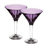 WATERFORD CRYSTAL ECLIPSE AMETHYST MARTINI PAIR