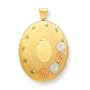 14k Gold Filled Tri-color 4-Frame Oval Locket