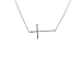 apop nyc Sterling Silver Sideways Cross Necklace 16 inch