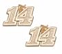 Tony Stewart 5/16" Small #14 Post Earrings - 14KT Gold Jewelry