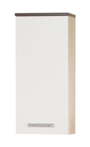 Ambientehome 54037 H&auml;ngeschrank Katun wei&szlig; / Wenge 21 x 32.5 x 72 cm
