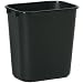 Black Soft Molded Plastic Wastebasket, 13 5/8 Quart (2955BK)