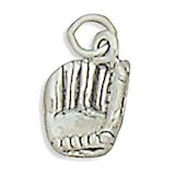 Oxidized Baseball Mitt Charm
