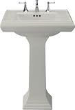 Kohler 27 Centerset Fireclay Bathroom Sink with Overflow and 3 Pre Drilled Faucet Holes from the Memoirs Collection Ice Grey - K-2258-4-95