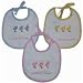 Personalized Ducky Bibs - Color Pink - Thread Color Yellow