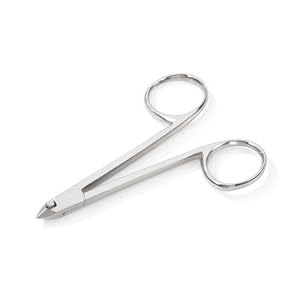 Niegeloh Nickel Plated Scissors type Cuticle Nippers 1 2 jaw. Made in Germany, Solingen by Niegeloh
