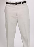 Daniel Gray Solid Stone Cotton Wrinkle Resistant Flat Front Pants