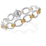 1.53 Cts Diamond & 9.43 Cts Citrine Bracelet in 14K White Gold