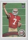 Colin Kaepernick RC (Rookie Card)/(passing the football) San Francisco 49ers (Football Card) 2011 Topps #413A