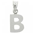 Ladies Sterling Silver Letter B Initial Dangle Pendant