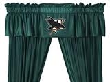NHL San Jose Sharks - 5pc Jersey Drapes Curtains and Valance Set