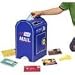 Mailman Melissa and Doug Blue Wood Mail Box Wooden Mailbox and Mail Set Kid's Toy Children's Pretend Play