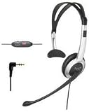 foldable Phone Headset for Either Ear, 4'' Cord, 2.5mm Plug (PANKXTCA92) Category: Headsets and Accessories