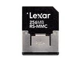 Lexar  RS-MMC-Reduced Size Memory Card 256 MB (Retail Package)