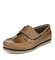 Blue Harbour Freshfeet™ Leather Riptape Deck Shoes