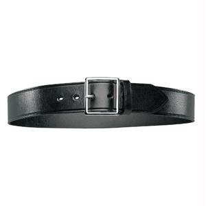 B8G, Garrison Belt Basketweave Black Size-34 Chrome - Leather Belts