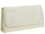 J.Renee 5724 Bone Leather Clutch Handbag