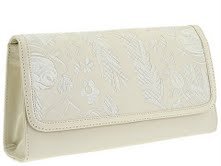 J.Renee 5724 Bone Leather Clutch Handbag