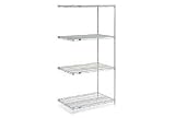 74'H Nexel Chrome Wire Shelving Add-On - 30'W X 18'D