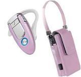 Motorola Black Pink Leather Fashion Pouch for V3 V3c Razr / Motorola H500 Pink Headset
