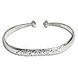 Womens Gift - Cuff Bracelets Sterling Silver Jewelry 2.3 inches (brclt235a)