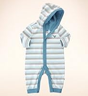 Petit Bebe Pure Cotton Bear Striped All in One
