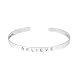 Sterling Silver "Believe" Inside Engraved "The Future Belongs To Those Who Believe In The Beauty Of Their Dreams" Cuff Bracelet