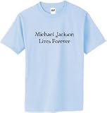 MICHAEL JACKSON LIVES FOREVER on Adult & Youth Cotton T-Shirt (in 39 colors)