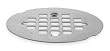Industrial Grade 1RLV6 Shower Drain Grid, Snap In, SS