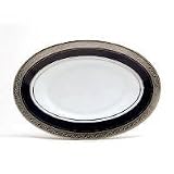 Noritake 4170738 Legendary - Crestwood Cobalt Platinum Butter/Relish Tray 8-in.