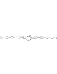 Sterling Silver Light Curve Links Chain Necklace