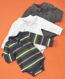 Greendog Baby Boy Long-Sleeve Piqu? Polo Bodysuit