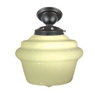 Washington-AP - 1 Light Schoolhouse Lighting Semi Flush Mount Ceiling Fixture - Pewter - B2337