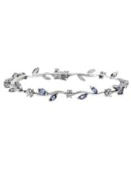 Tanzanite.com 14k White Gold Tanzanite and Diamond Bracelet 3.09 TCW