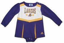 Los Angeles Lakers Infant Cheerleader Creeper Dress from Adidas