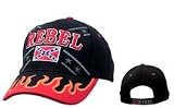 CONFEDERATE FLAG - Rebel / Flames - Baseball Cap / Hat One Size Fits Most