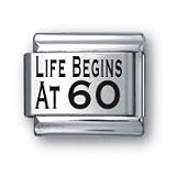 Body Candy Italian Charms Laser LIFE BEGINS AT 60