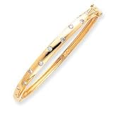 14k Diamond Bangle Bracelet