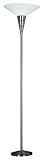 Kenroy Home 3313 Accolade One-Light Torchiere, Brush Steel with White Scavo Globe