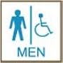 SIGNALTECH BLB1212W-A269 Men Handicap Restroom - LED Backlit Sign (BLB),12"H x 12"W x 3.0"D