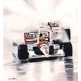 LITHO-MCLARN SENNA "WET,WET"(CC) Lithograph -McLaren F1 Senna "Wet, Wet"