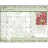 Antique Floral Full-Color Photographic Monthly Desk Pad Calendar, 22 x 17