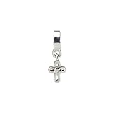Dangling Cross Charm in Sterling Silver for Pandora, Kera and other 3mm Bracelets